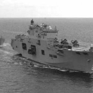 HMS OCEAN with accompaniment