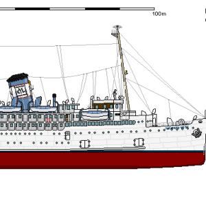 Profile of SS Yarmouth Castle, 1965